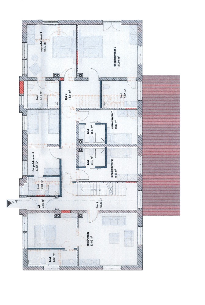 Obergeschoss Haupthaus Obergeschoss Haupthaus