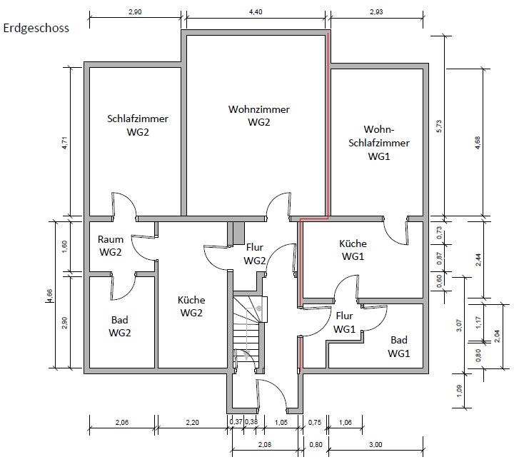 Grundriss Vorderhaus EG Grundriss Vorderhaus EG