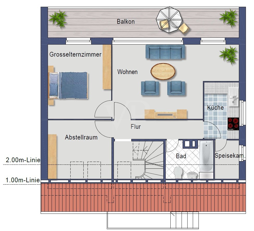 Dachgeschossgrundriss Dachgeschossgrundriss