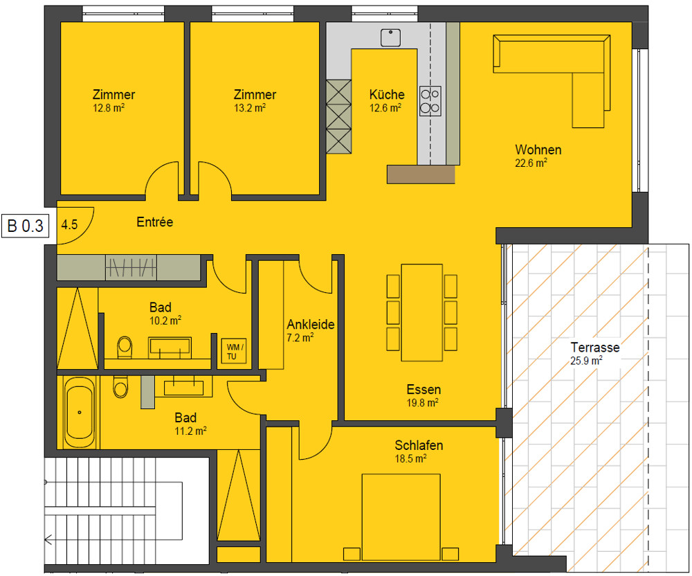 Haus B Wohnung B 0.3 Haus B Wohnung B 0.3