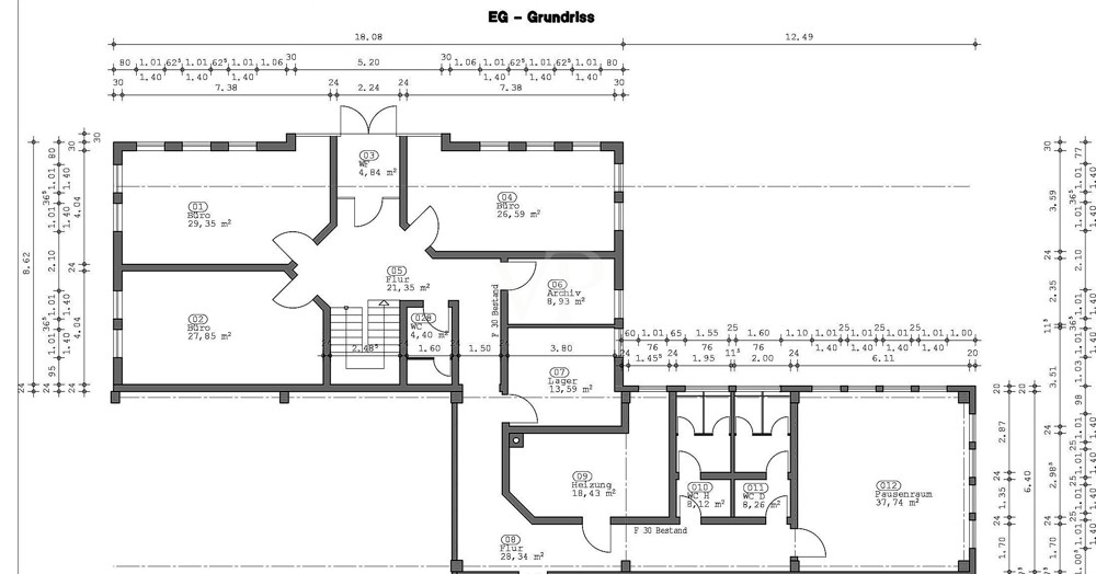 Grundriss Büro EG Grundriss Büro EG