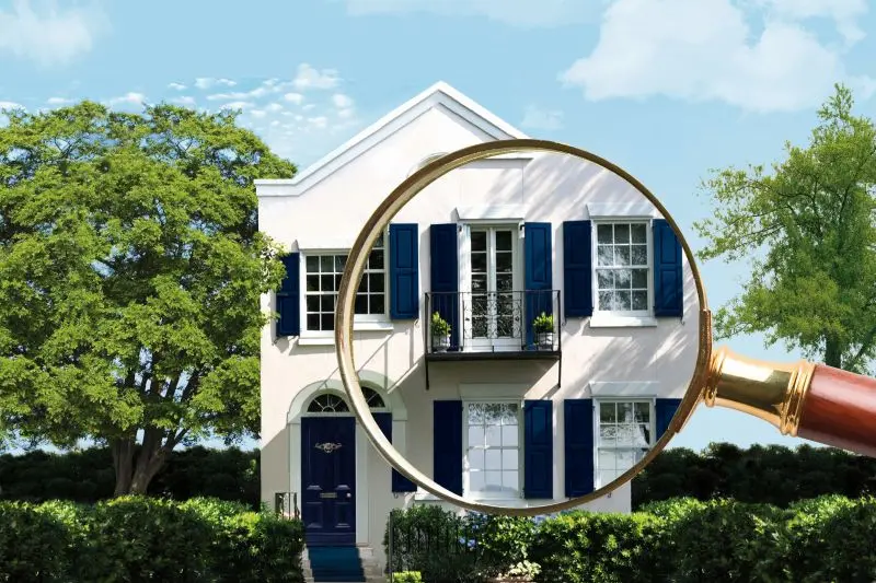House with magnifying glass