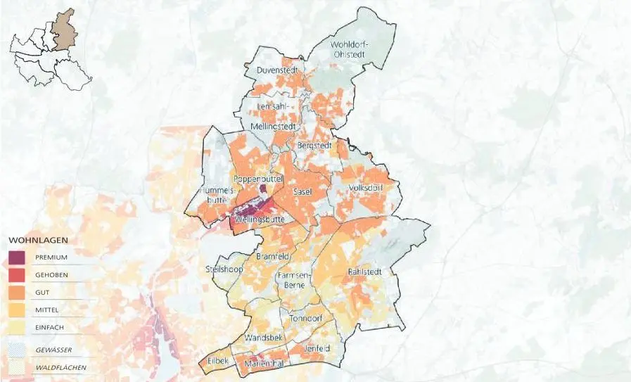Wohnlagenkarte Hamburg-Alstertal