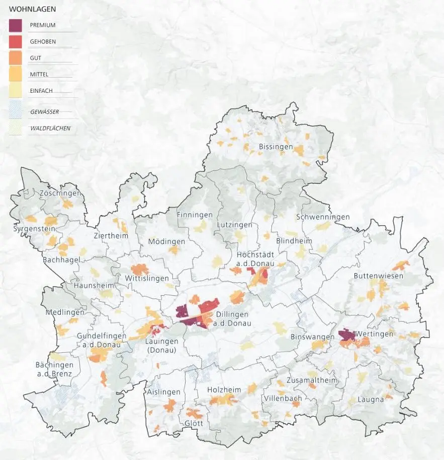 Wohnlagenkarte Dillingen