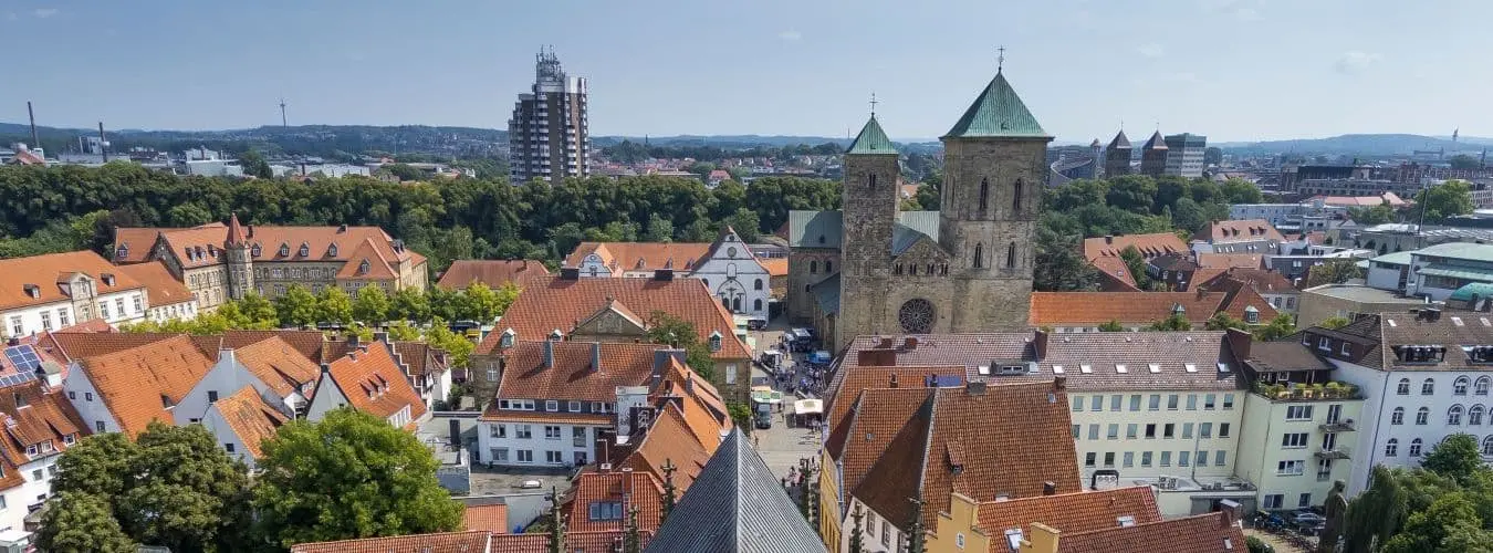 Altstadt Osnabrück vom Kirchturm im Zentrum gesehen