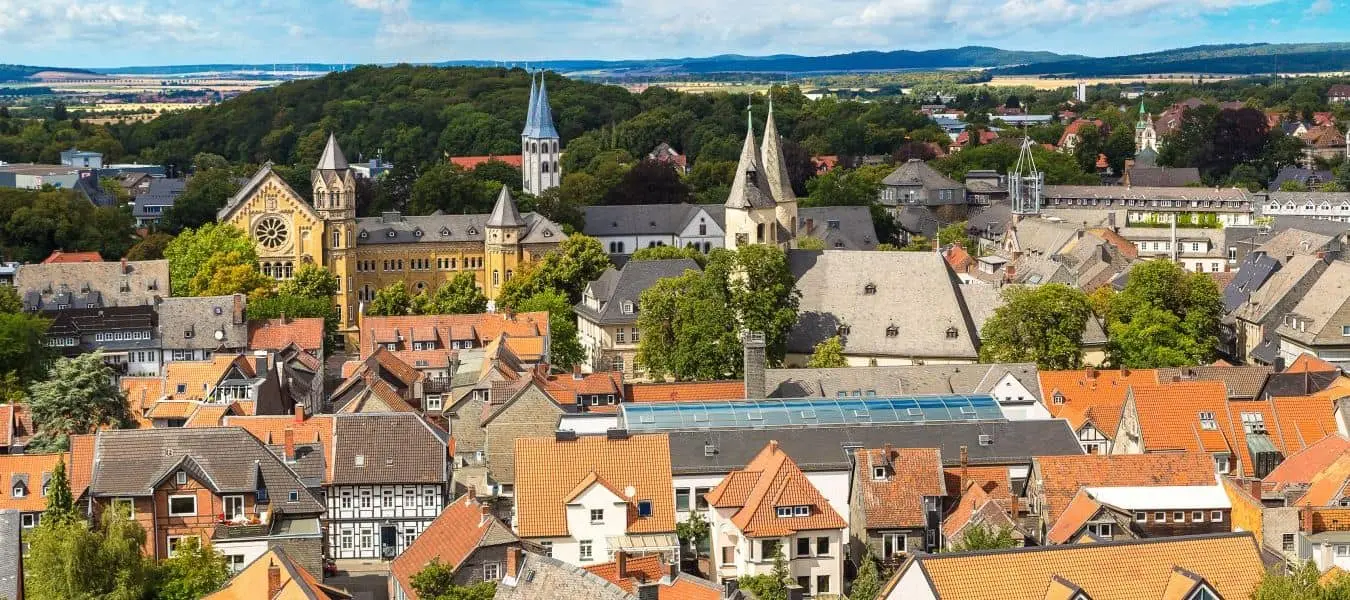 Luftaufnahme von Goslar im Harz