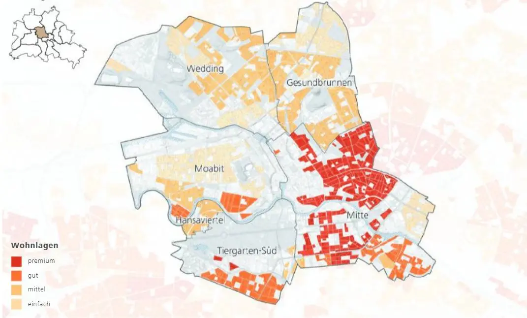 Wohnlagenkarte Berlin - Mitte
