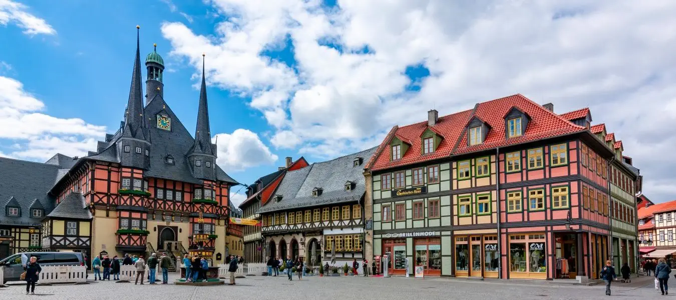 Market square with Town Hall, Wernigerode, Germany