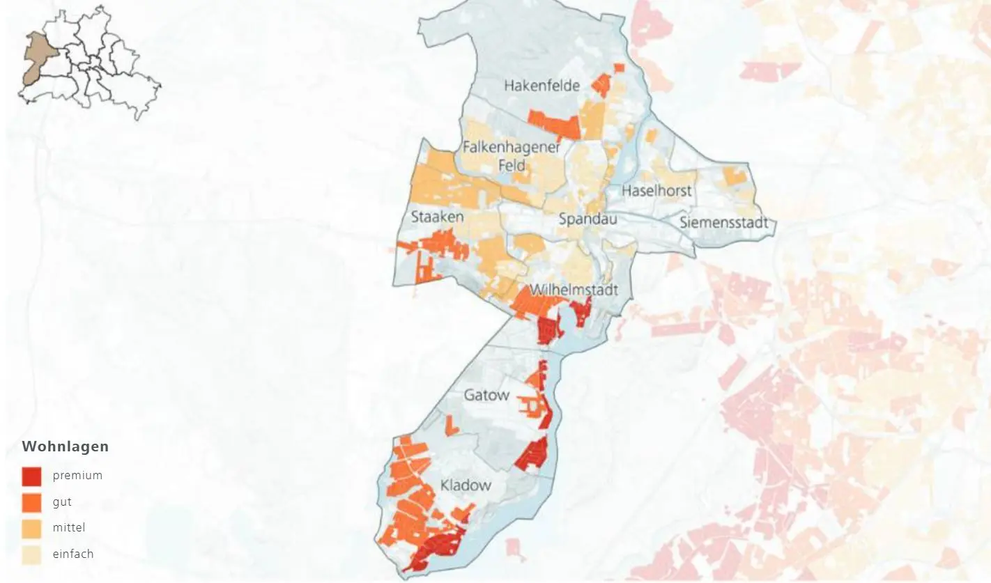 Wohnlagenkarte für Berlin - Spandau