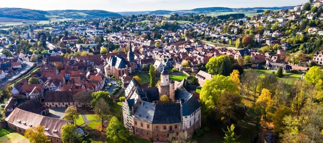 Altstadt von Büdingen mit dem Schloss Büdingen