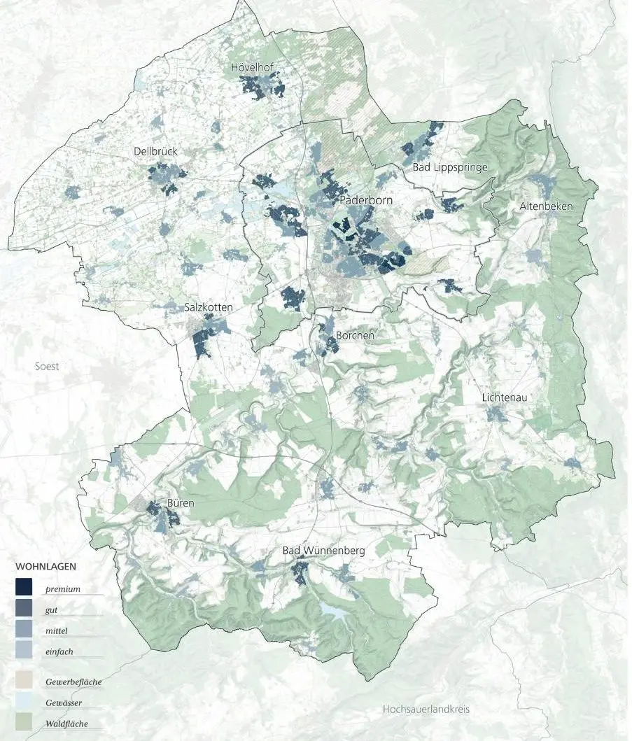 Wohnlagenkarte Paderborn