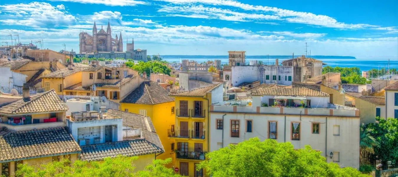 Luftaufnahme der Kathedrale von Mallorca Santa Maria