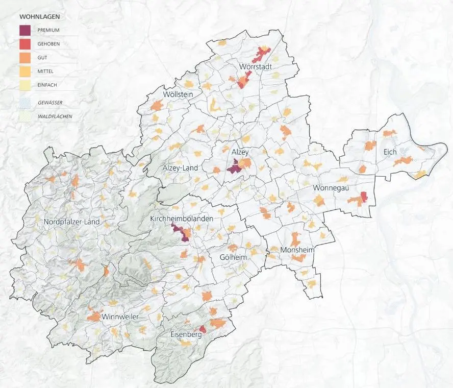 Wohnlagenkarte Alzey