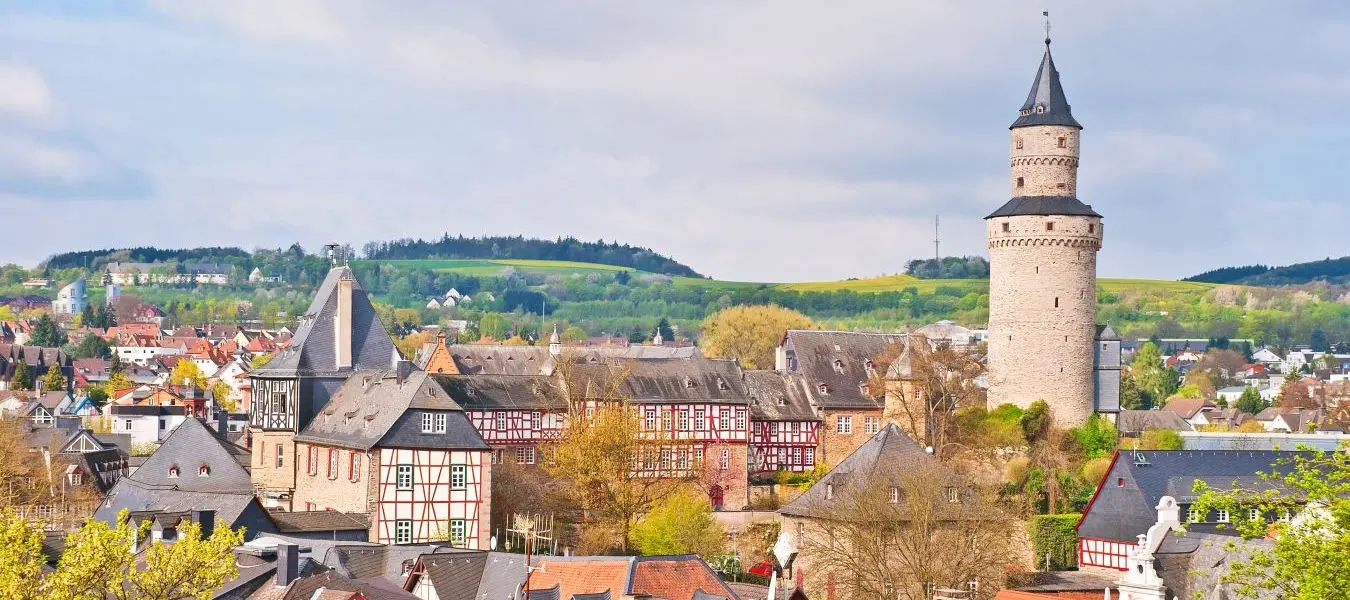 Altstadt, Hexenturm und Burg Idstein im Hintertaunus