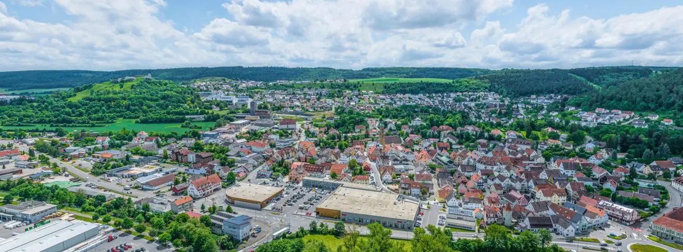 Bopfingen am Ipf im Ostalbkreis im Luftbild