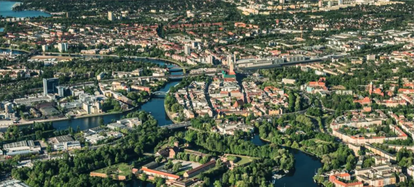 Übersicht Panoramabild aus der Luft von Berlin - Spandau