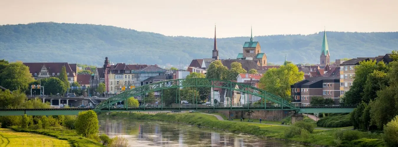 Fluss Weser in Minden