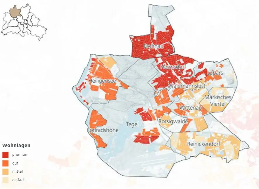 Wohnlagenkarte Bezirk Reinickendorf