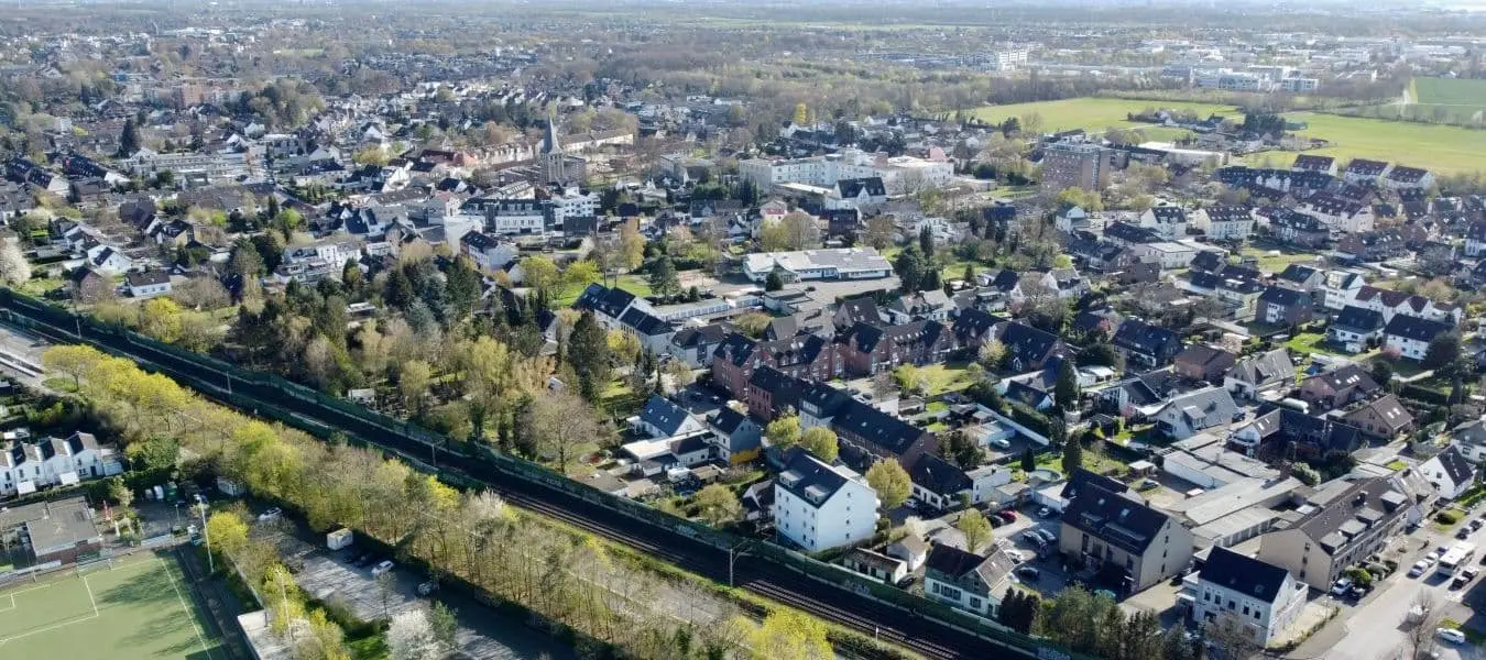 Langenfeld Richrath im Rheinland von oben