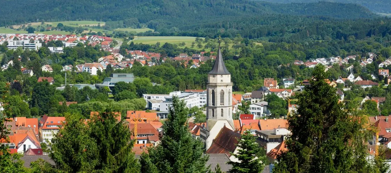 Große Kreisstadt Balingen auf der Schwäbischen Alb