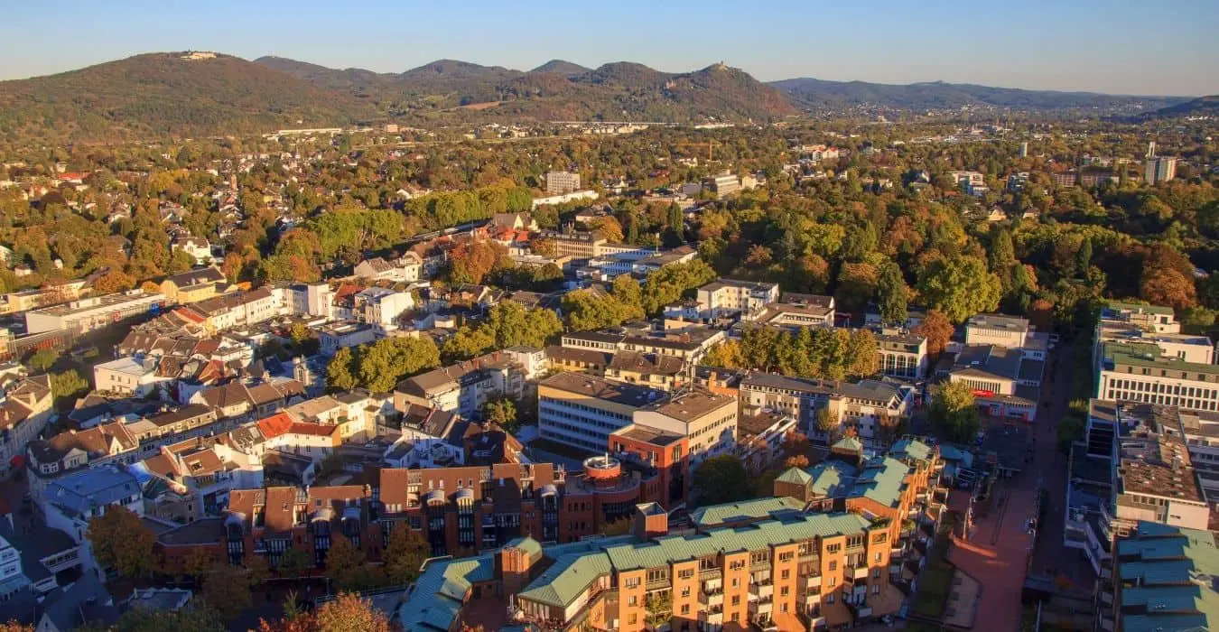 Blick auf Bad Godesberg und das Siebengebirge