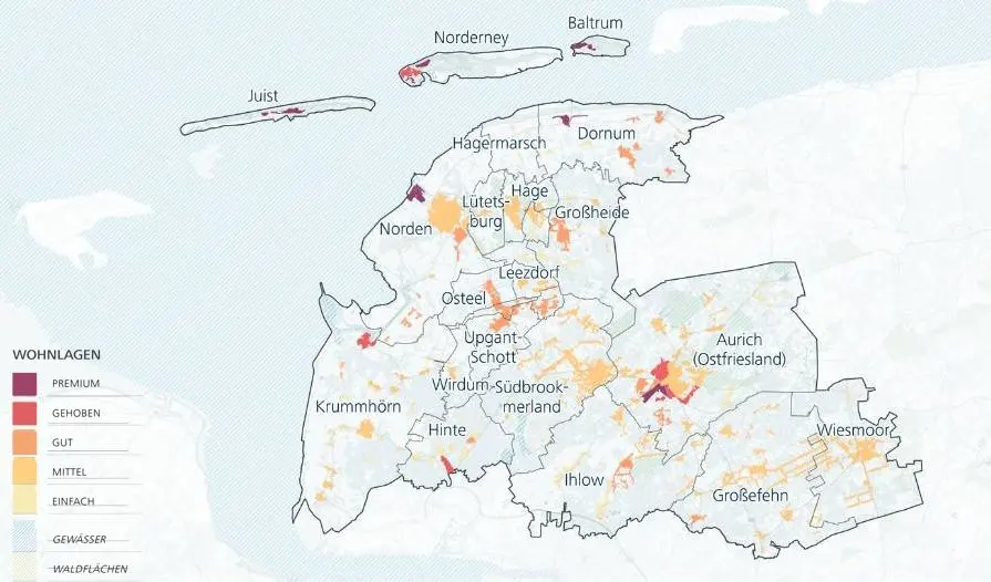 Wohnlagenkarte Aurich
