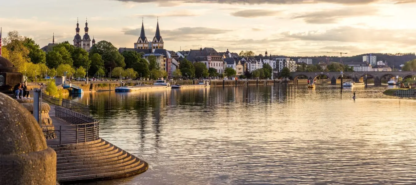 Panorama vom Deutschen Eck in Koblenz