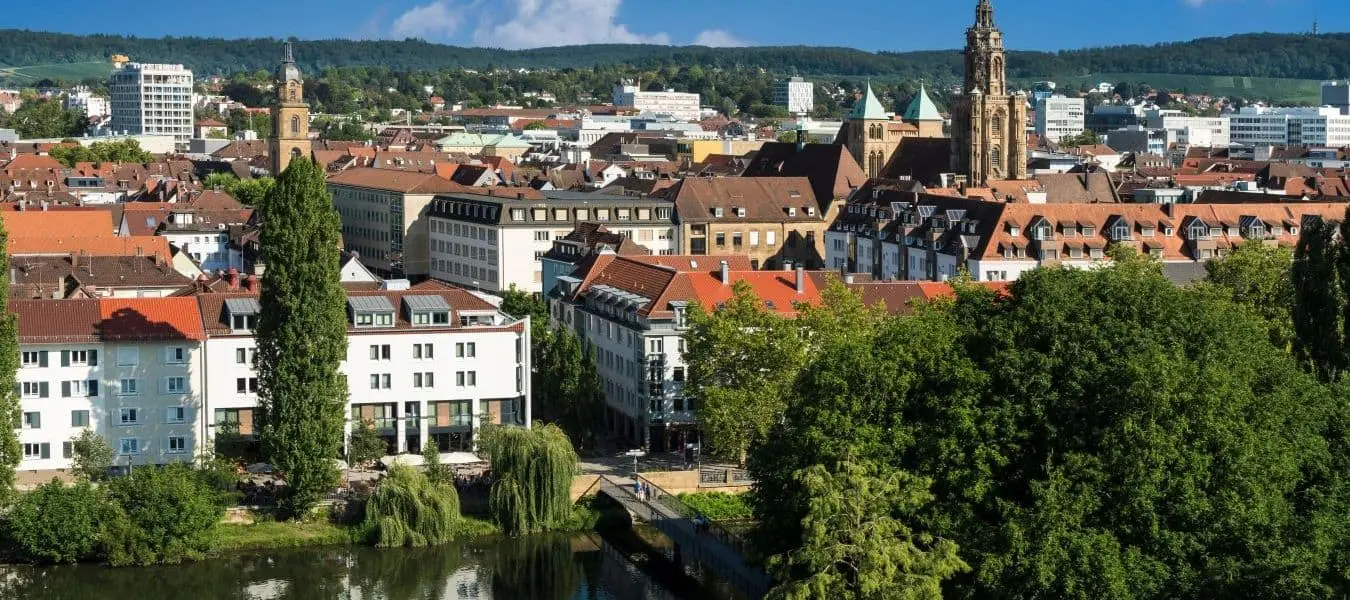 Blick über Heilbronn nach Osten