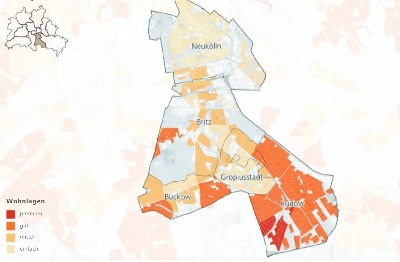 Wohnlagenkarte für Berlin – Neukölln