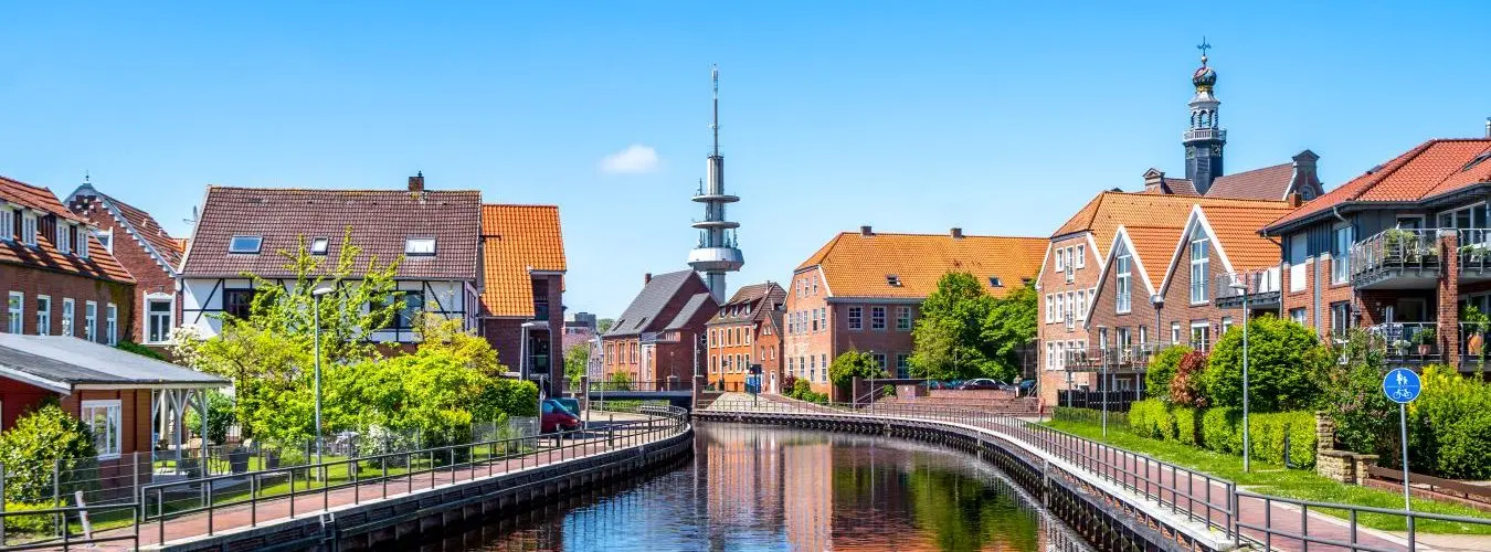 Kanal Am Roten Siel in Emden Ostfreisland