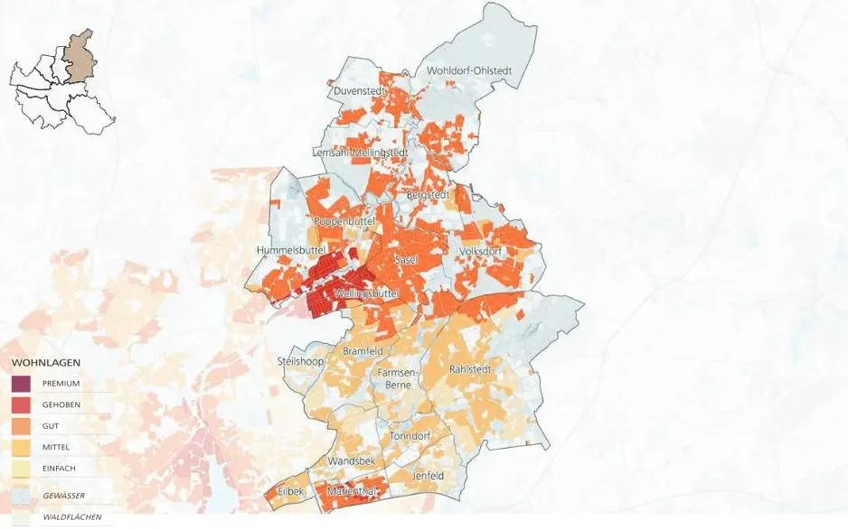 Wohnlagenkarte Hamburg – Wandsbek