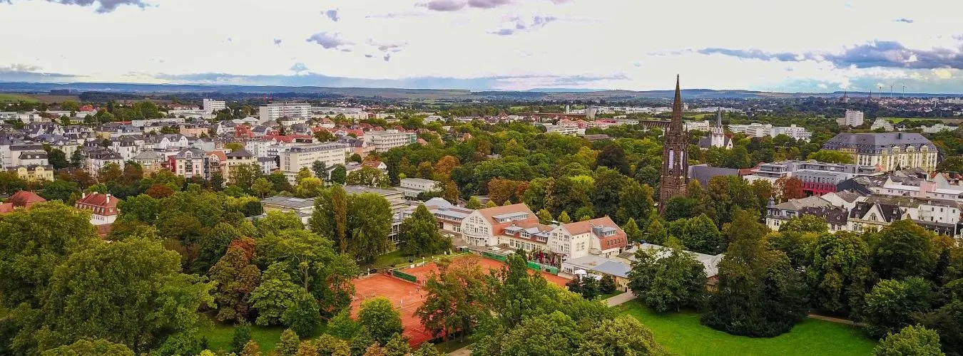 Luftansicht auf Bad Nauheim
