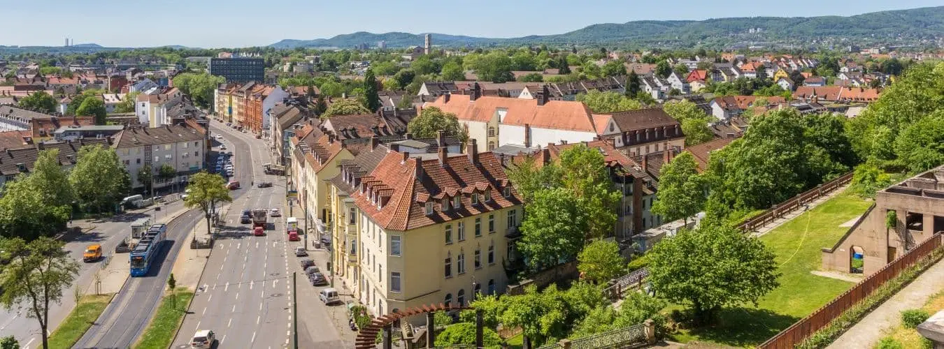 Panoramablick über den Weinbergpark und Kassel