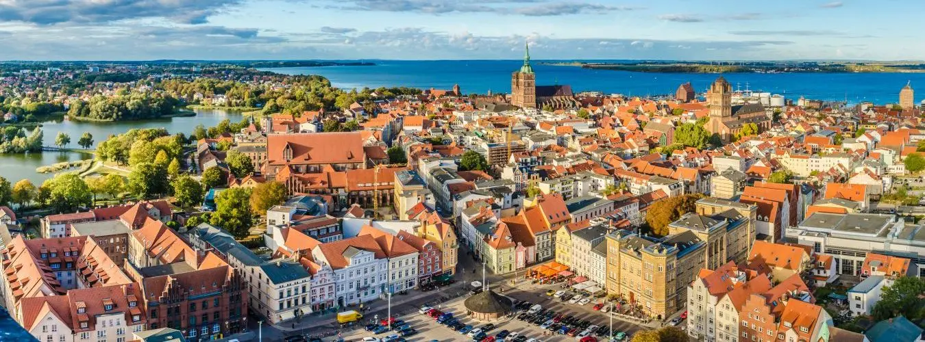 Panoramablick über Stralsund