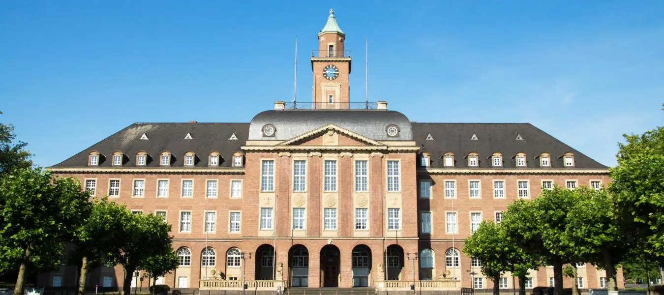 Blick auf das Rathaus von Herne