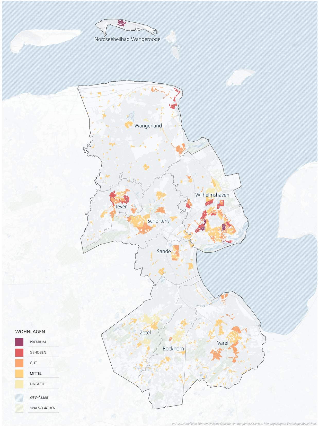Wohnlagenkarte Landkreis Friesland