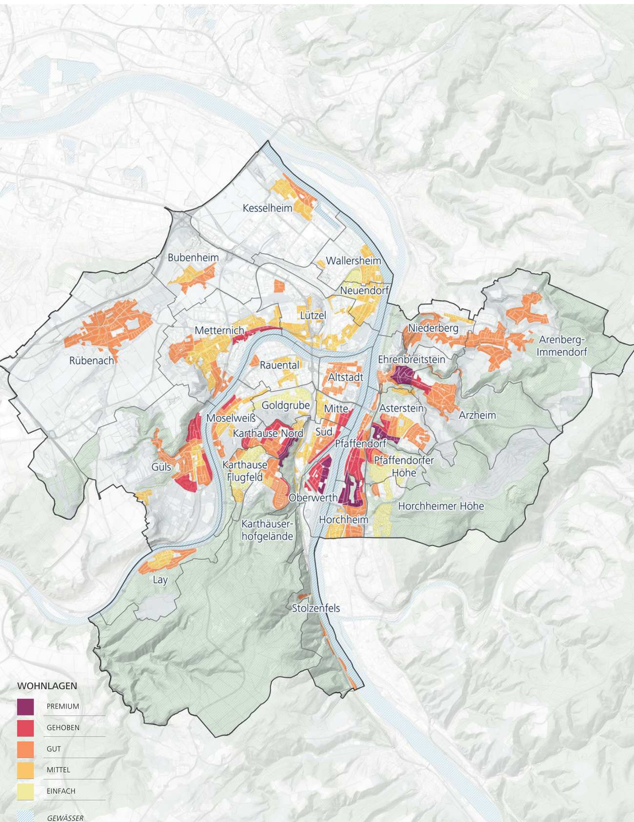 Wohnlagenkarte Koblenz
