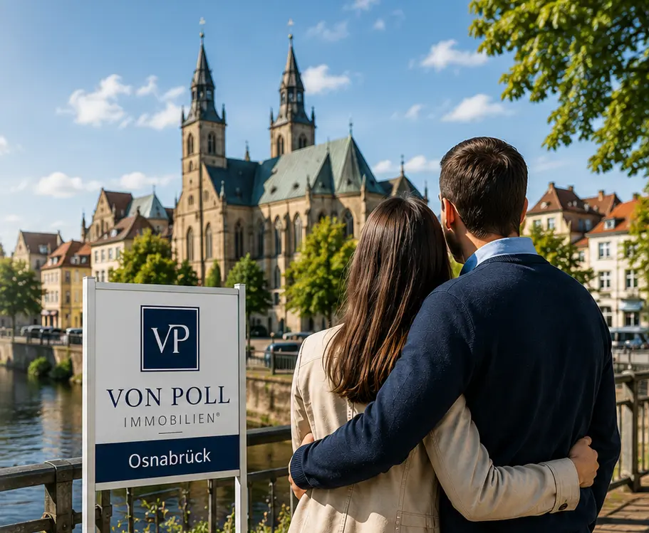 Zufriedene Suchkunden mit VON POLL IMMOBILIEN Osnabrück auf dem Weg ins neue Zuhause