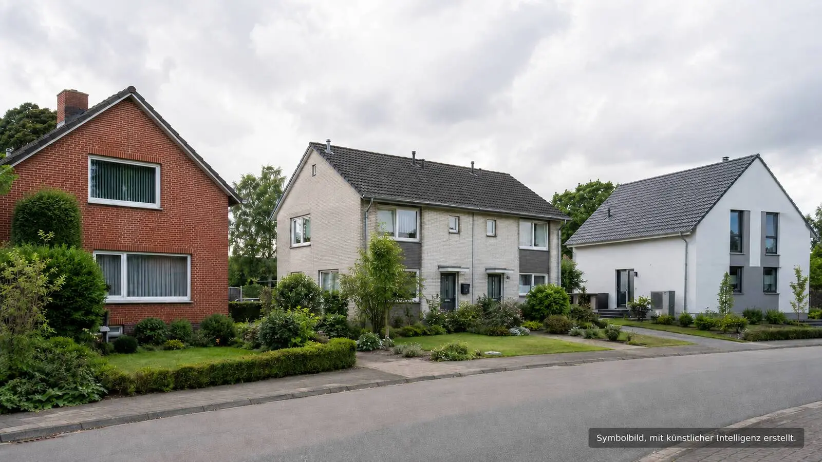 Eigenheime unterschiedlicher Baujahre in der Grafschaft Bentheim