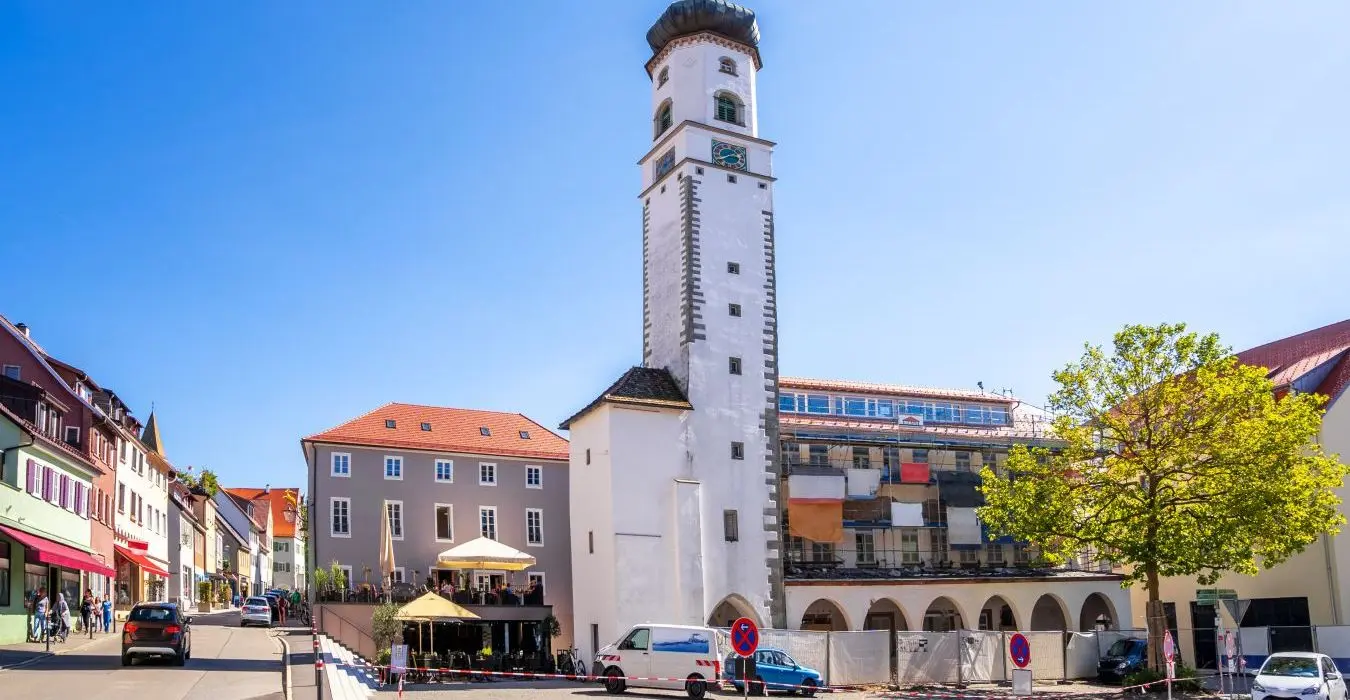 Marktplatz und Altstadt in Isny im Allgäu
