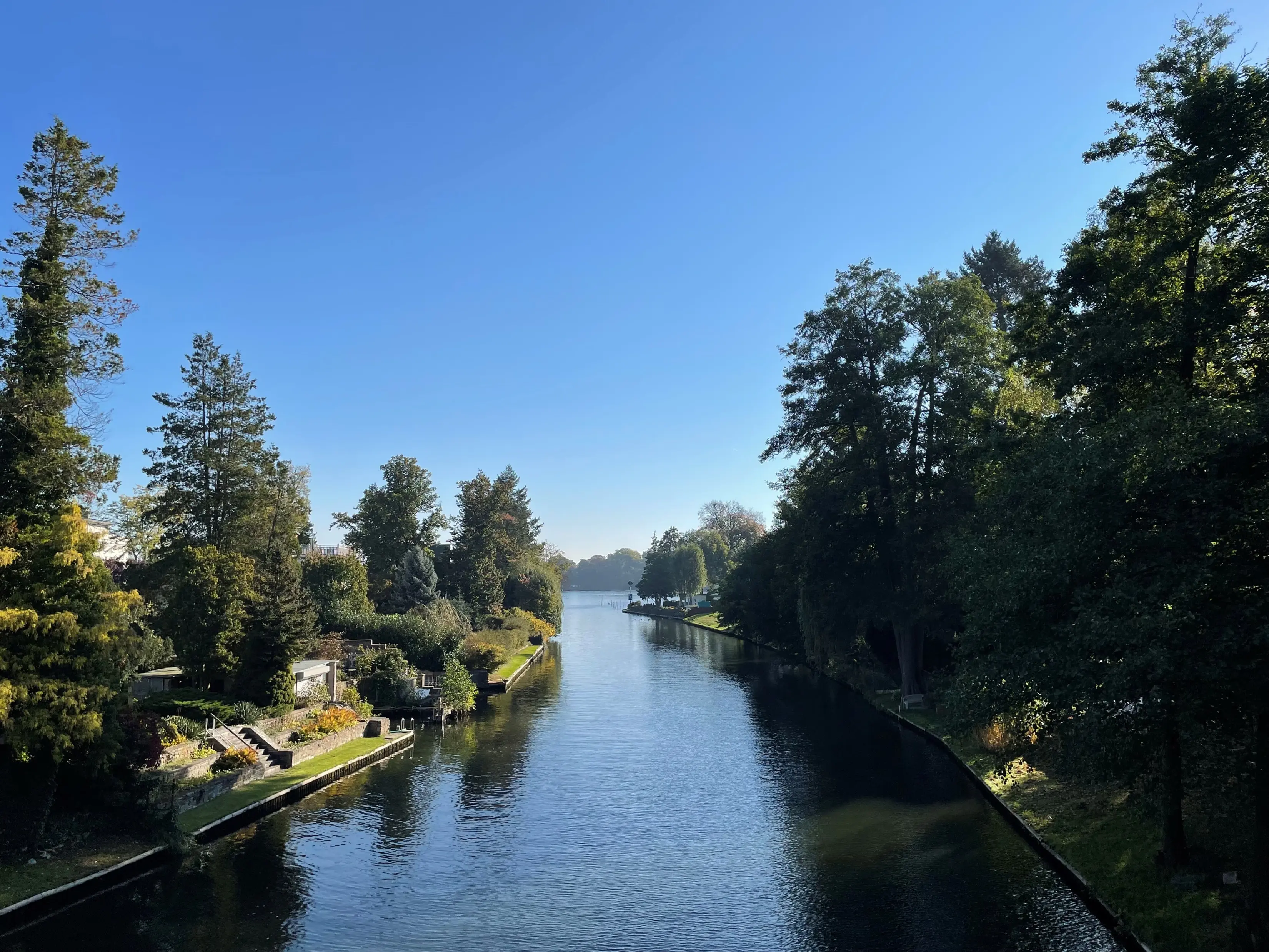 Blick Hessenwinkel von der Triglawbrücke in Richtung Dämeritzsee