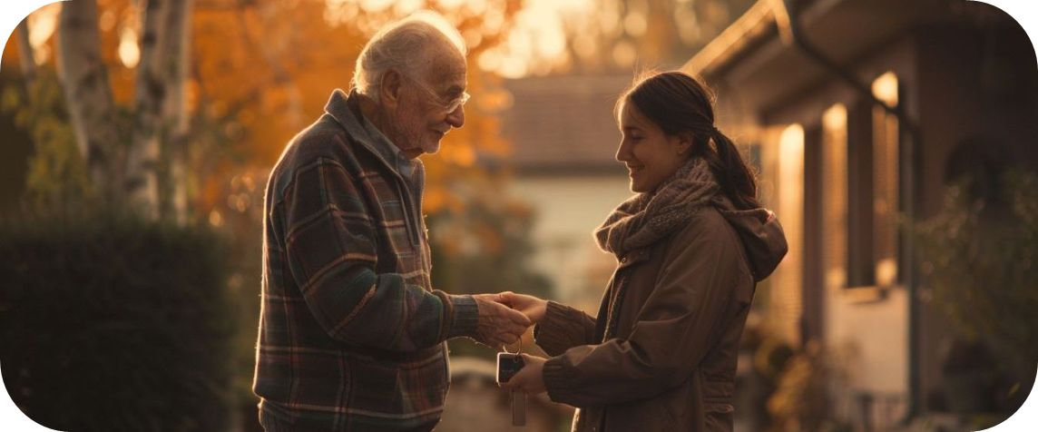 Vater verschenkt sein Haus an Tochter 
