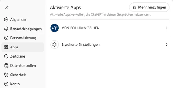 App Screenshot ChatGPT