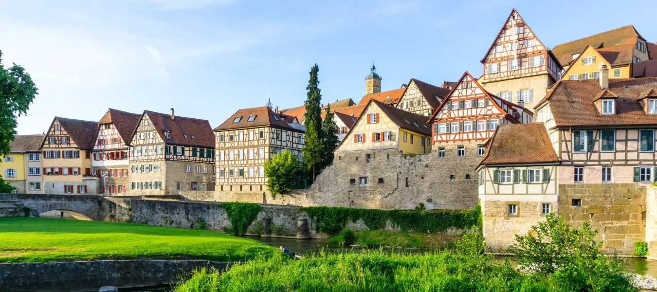 Schwäbisch Hall Panorama Fachwerk Fachwerkhäuser