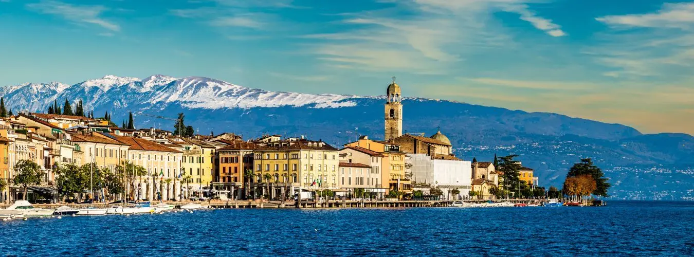 Lake Garda with mountains in the background