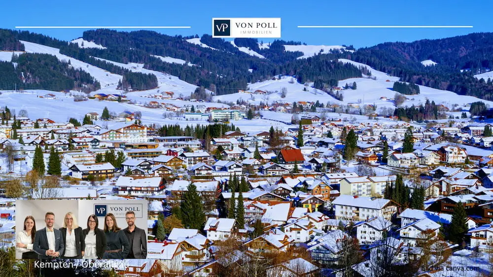 Berge, Allgäu, Schnee, Dorf, Stadt