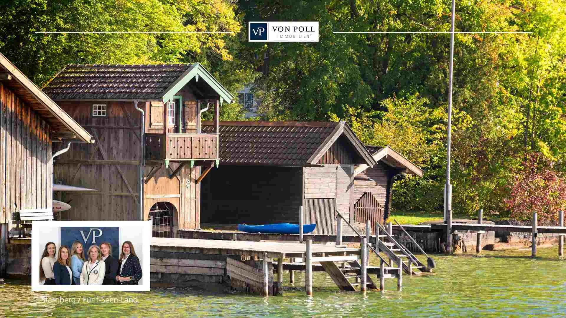 Casa di legno con pontile sul lago di Starnberg