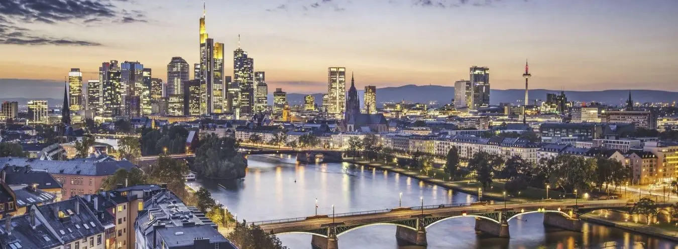 Frankfurt skyline by night