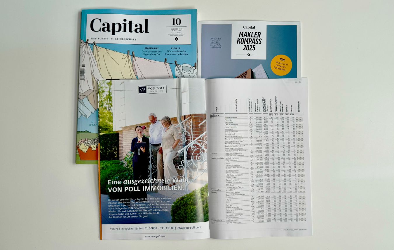 Aufgeschlagenes Capital Makler Magazin