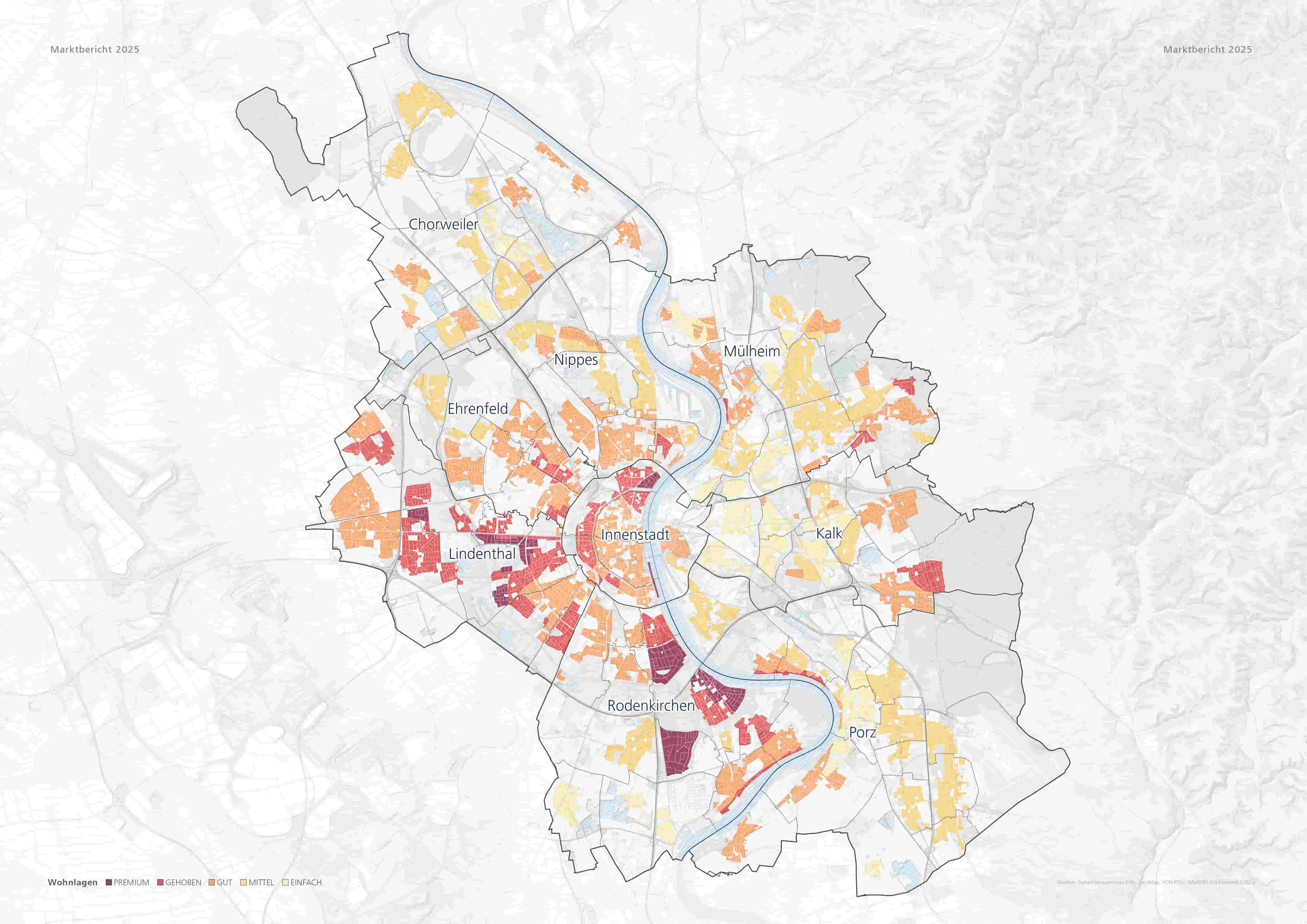 Heatmap der Wohnlagen in Köln